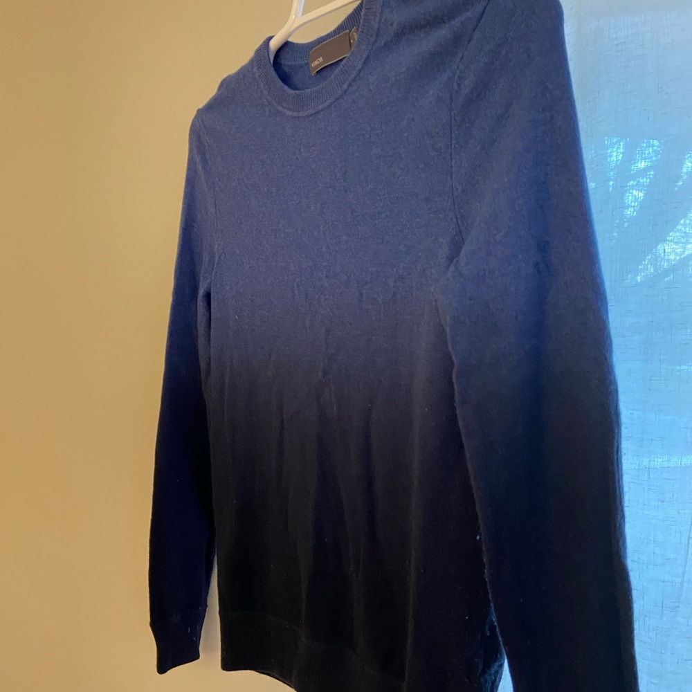 Men’s Vince Ombre Cashmere Blend Sweater - Blue - Size S